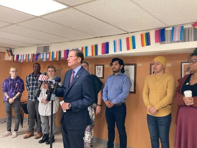 Blumenthal joined LGBTQ+ advocates to urge passage of the Respect for Marriage Act, a bipartisan measure which would enshrine marriage equality in federal law and repeal the discriminatory Defense of Marriage Act. 